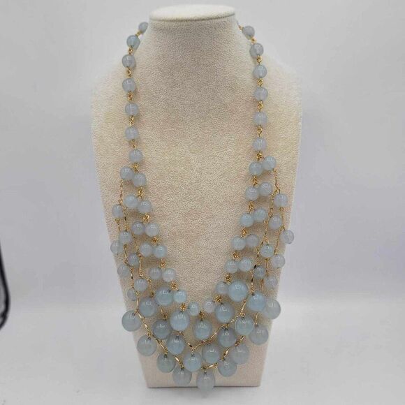 J Crew Bauble Cascade Jade Green Necklace NWOT! - Picture 1 of 8